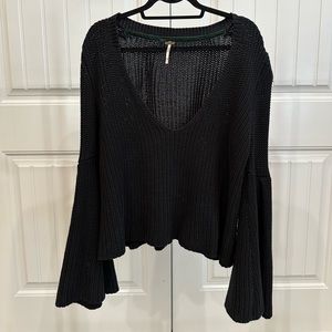 Free People Bell Sleeve Knit Sweater